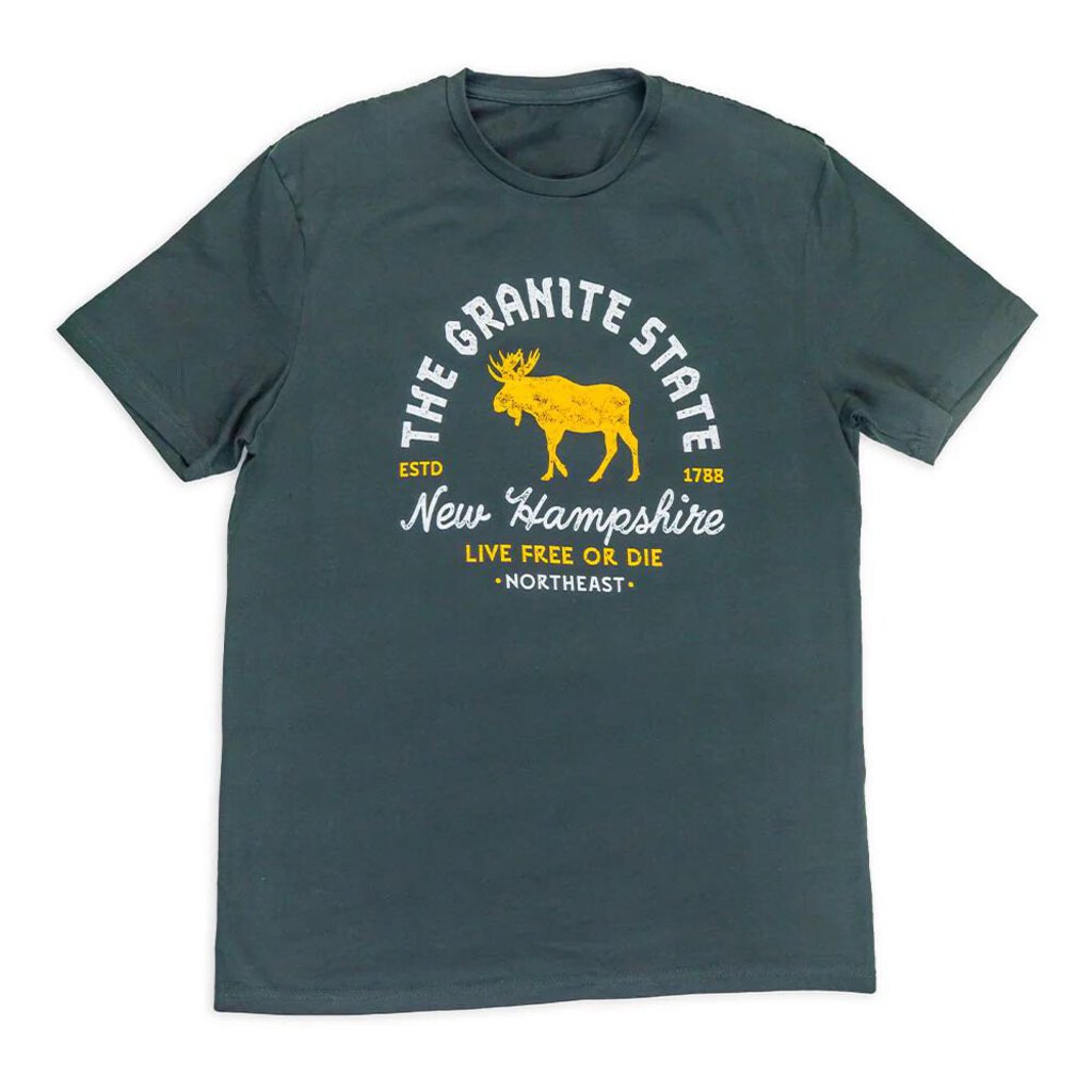 Granite State Moose T-shirt - Forest Green