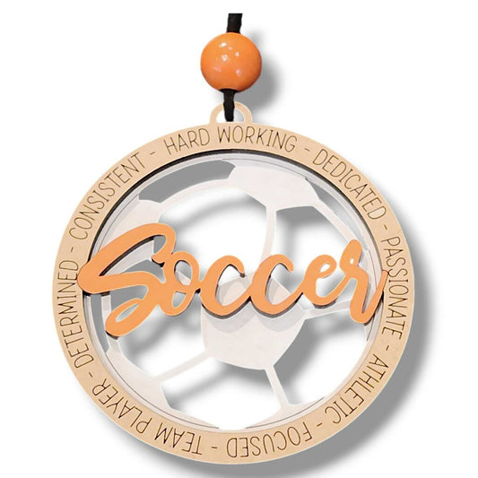 Ornament - Soccer - Orange