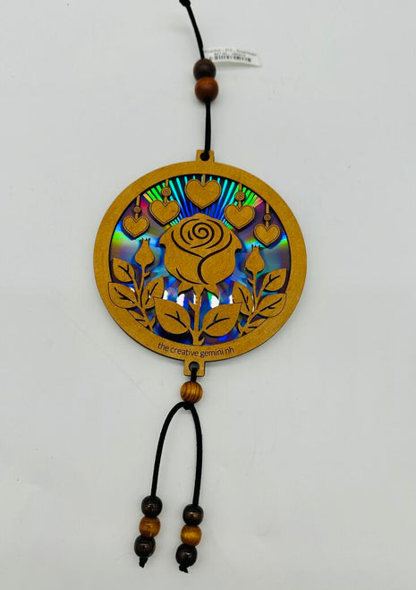 Suncatcher - Rose w/Hearts