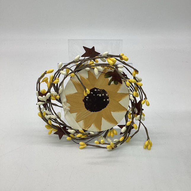 SUNFLOWER SM BERRY WREATH