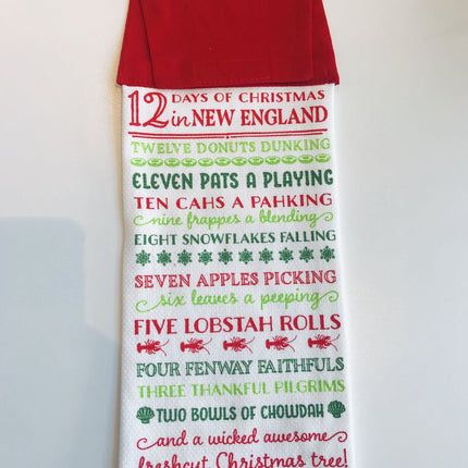 12 Days of Christmas in New England Kitchen Towel