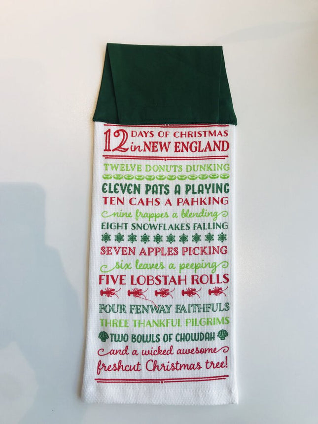 12 Days of Christmas in New England Kitchen Towel