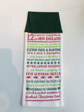 12 Days of Christmas in New England Kitchen Towel