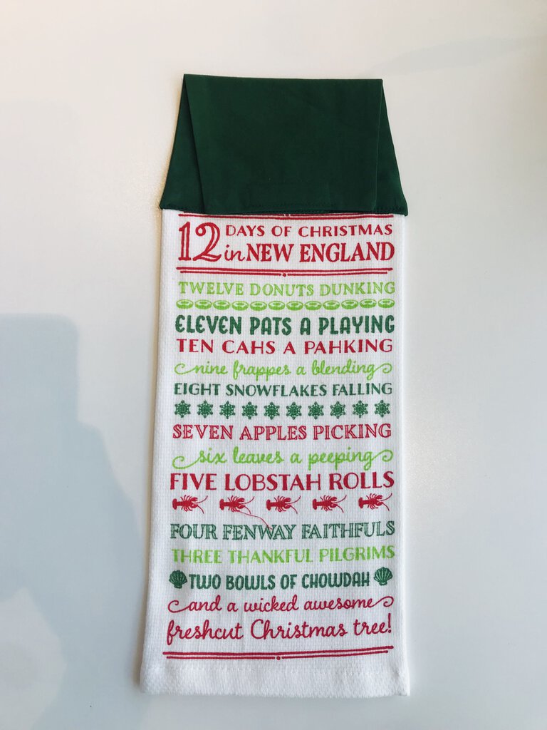 12 Days of Christmas in New England Kitchen Towel