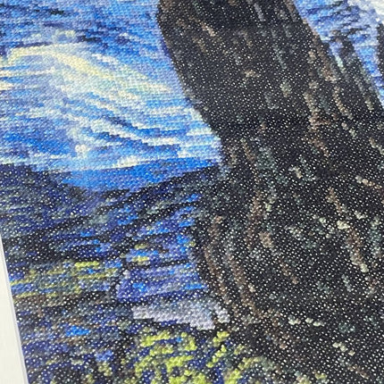 The Starry Night-Blue Cross-Stitch