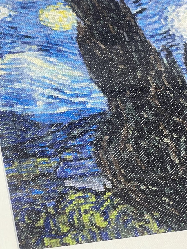 The Starry Night-Blue Cross-Stitch