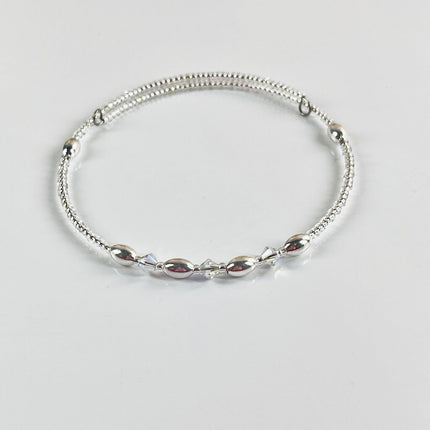 Birthstone Memory Wire Bracelet - 04 April