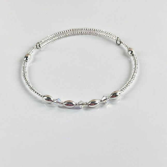 Birthstone Memory Wire Bracelet - 04 April