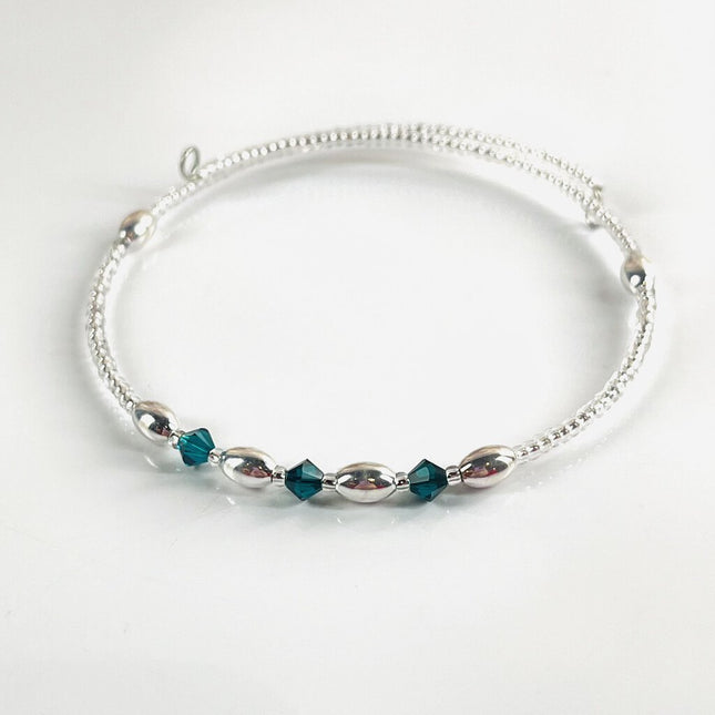 Birthstone Memory Wire Bracelet - 05 May