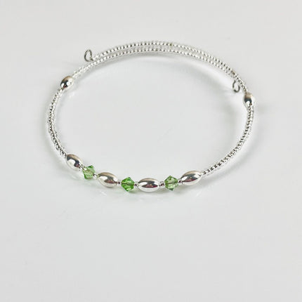 Birthstone Memory Wire Bracelet - 08 August