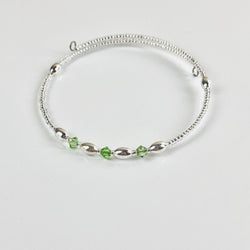 Birthstone Memory Wire Bracelet - 08 August - view 1