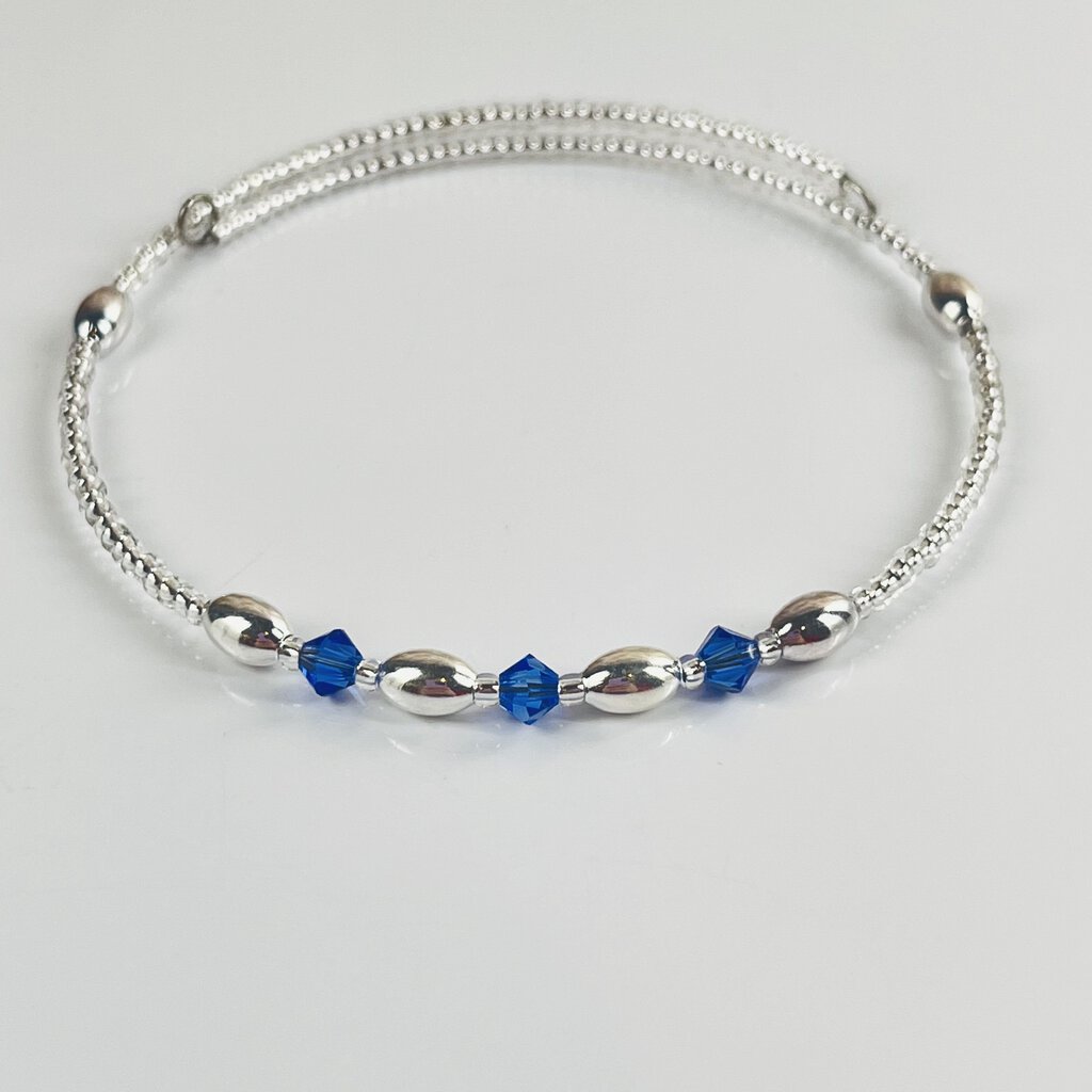 B SEPTEMBER BIRTHSTONE MEMORYWIRE BRACELET