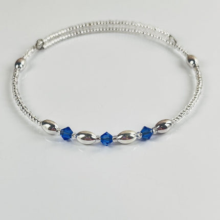 Birthstone Memory Wire Bracelet - 09 September