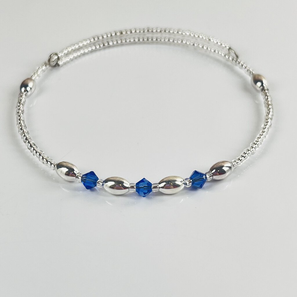 Birthstone Memory Wire Bracelet - 09 September
