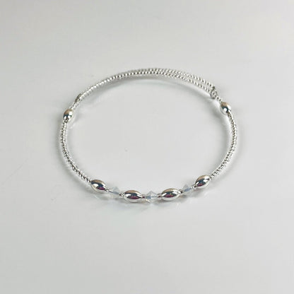 B OCTOBER BIRTHSTONE MEMORYWIRE BRACELET