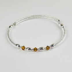Birthstone Memory Wire Bracelet - 11 November - view 1