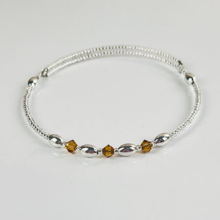 Birthstone Memory Wire Bracelet - 11 November