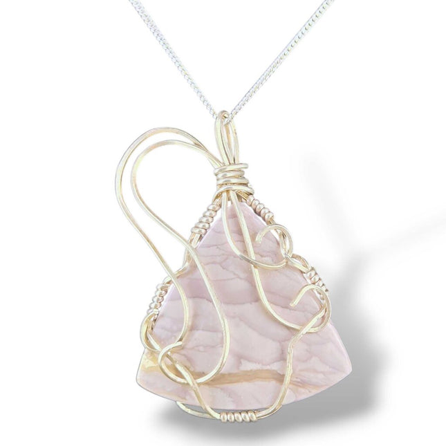 Sterling Silver Wrapped Scenic Jasper Pendant