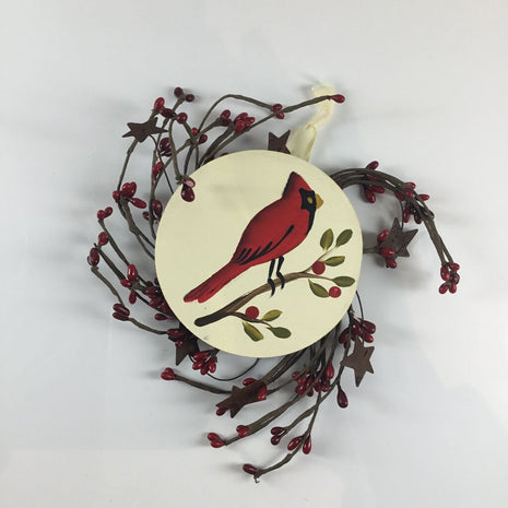 CARDINAL SM BERRY WREATH