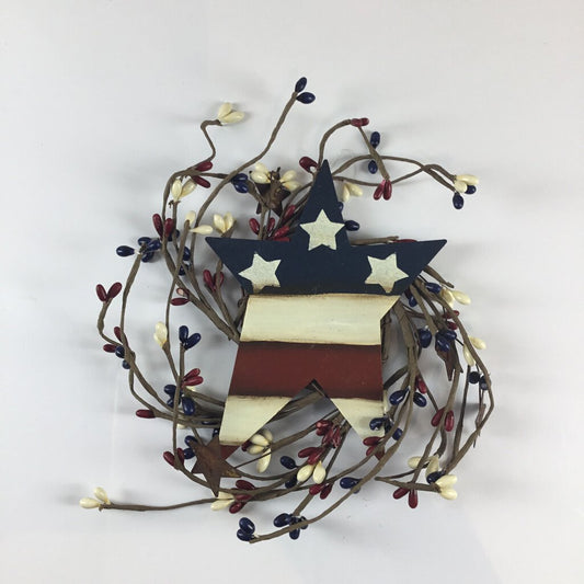 Flag sm berry wreath