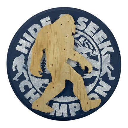 Bigfoot Hide & Seek Champion Wood Sign