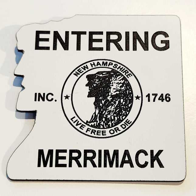 Entering Merrimack Acrylic 2 Color Magnets