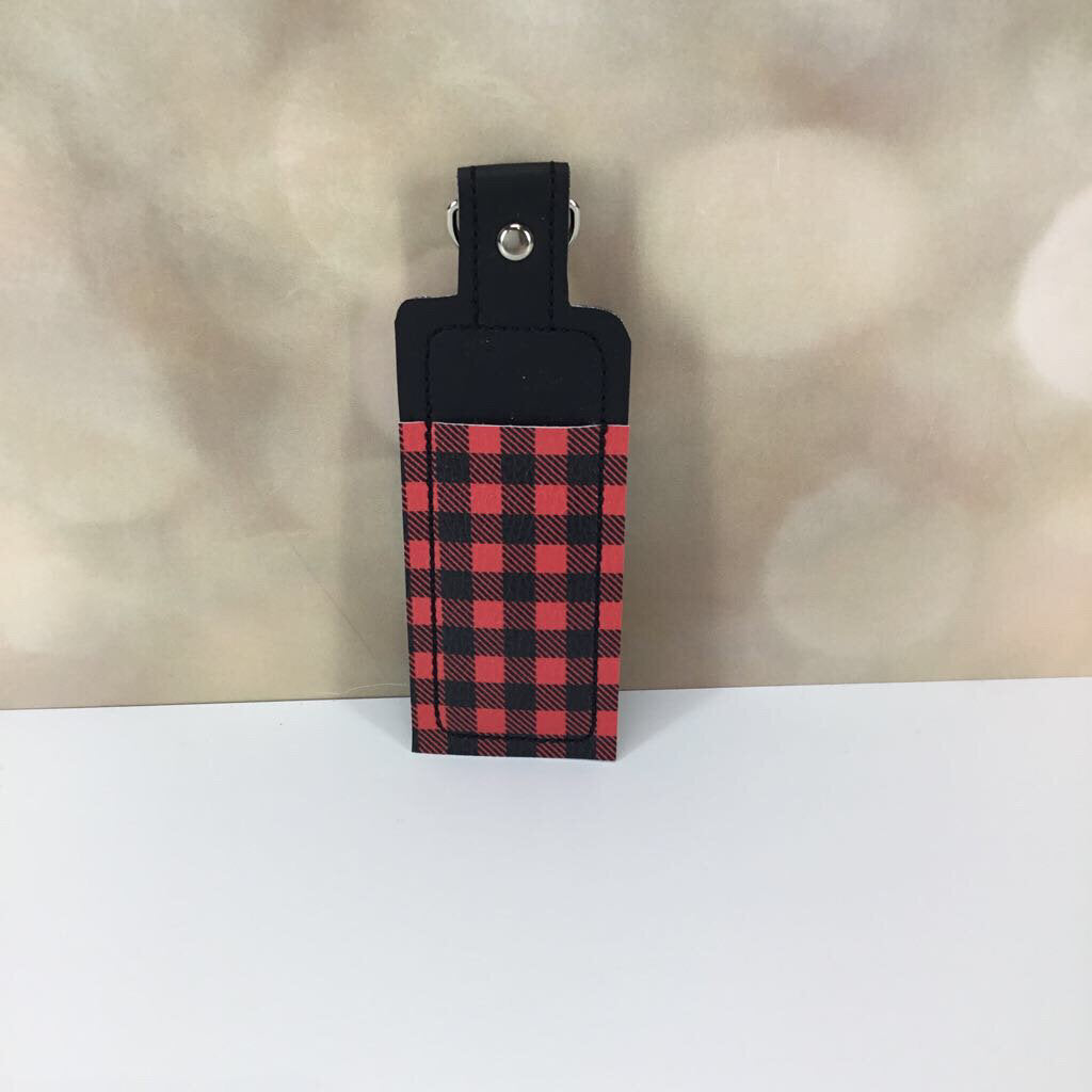 LIP BALM PLAID BLACK & RED