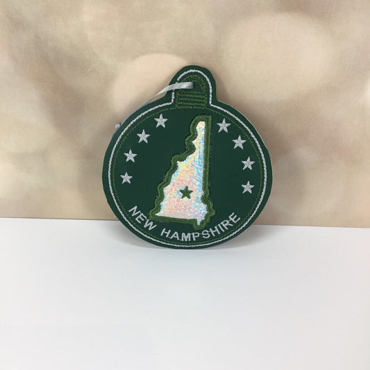 ORNAMENT VINYL NH STATE CIRCLE