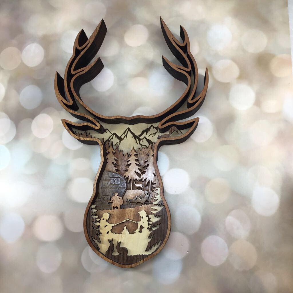 LAYERED BUCK HEAD