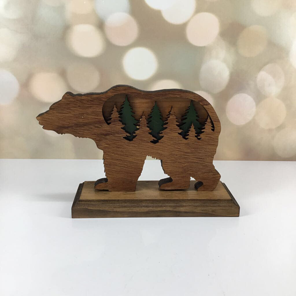 SMALL WOODEN BEAR