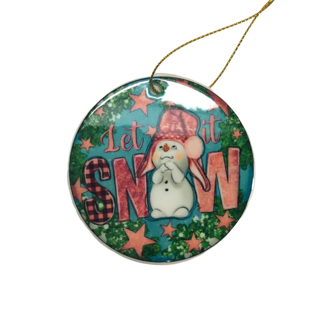 Ceramic Christmas Ornament - Let It Snow