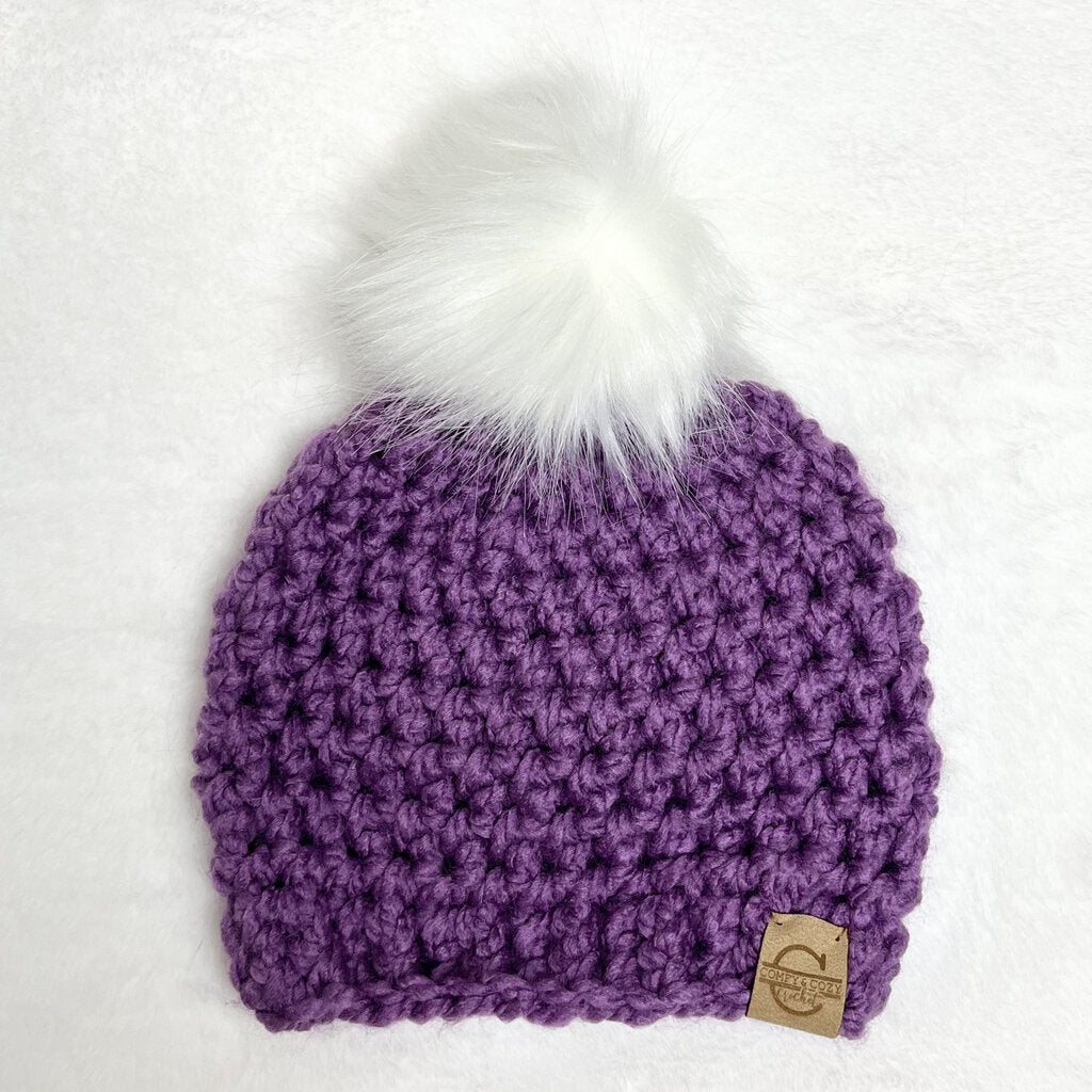 Pom Pom Hats - 3-6 Months