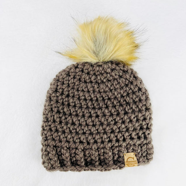 Pom Pom Hat (6-18 month) - Pecan