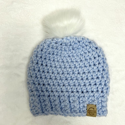 Pom Pom Hats - 6-18 Months