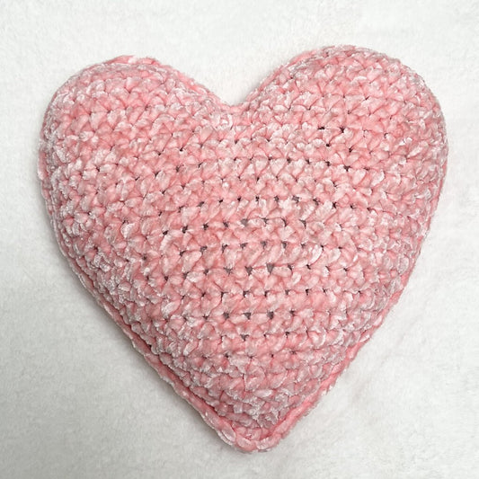 Stuffed Velvet Heart - Pink