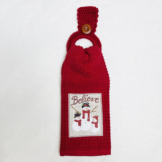 Hanging Towel Set - Snowman Believe