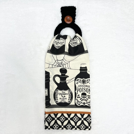 Hanging Towel Set - Halloween Potion Bottles