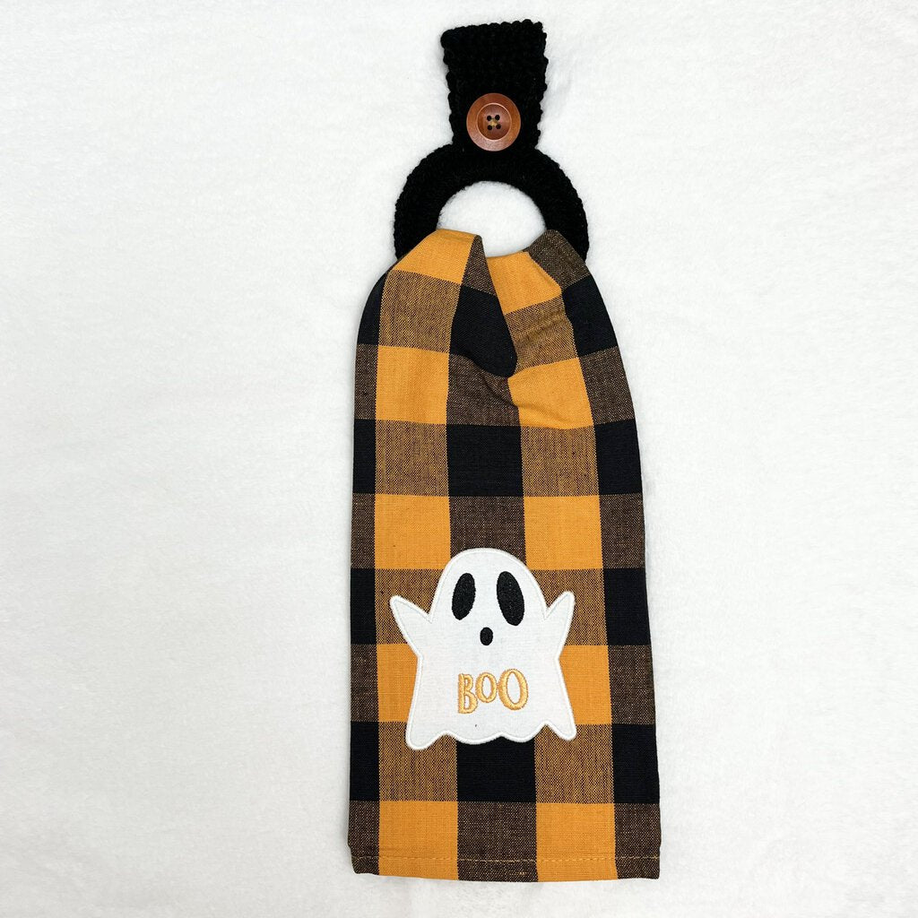 Hanging Towel Set - Orange Plaid Ghost