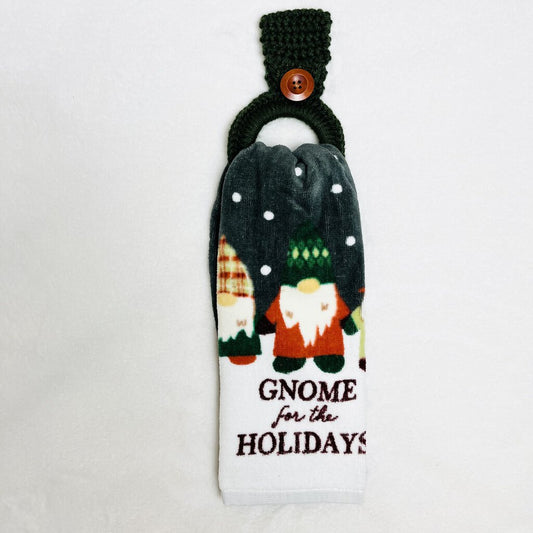 Hanging Towel Set - Green Gnome for the Holidays