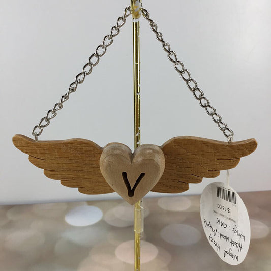 ORNAMENTS ANGEL WINGS W INITIAL