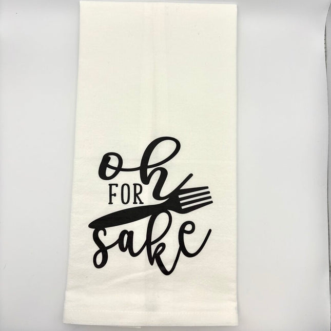 FOR FORKS SAKE FLOUR SACK DISHTOWEL