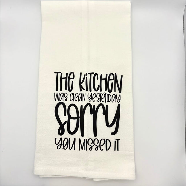 CLEAN KITCHEN FLOUR SACK DISHTOWEL