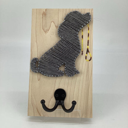 DOG WITH LEASH STRING ART