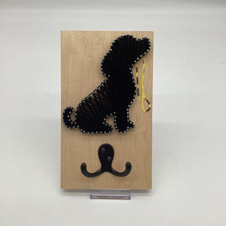 DOG WITH LEASH STRING ART