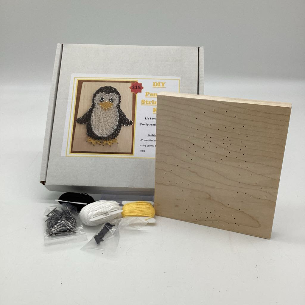 DIY String Art Penguin