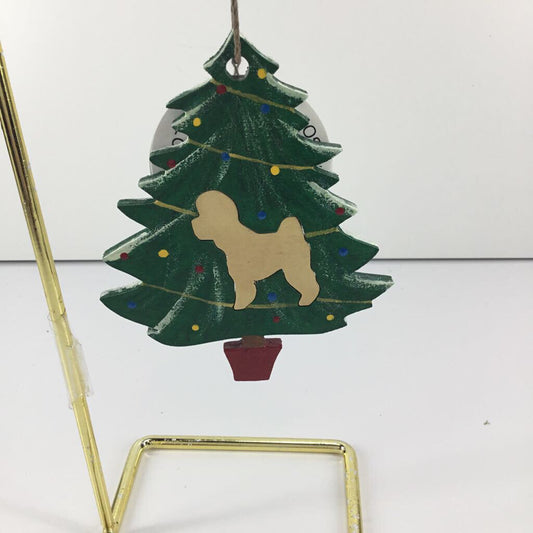 ORNAMENT CHRISTMAS TREE W DOG BREEDS BICHON FRIES