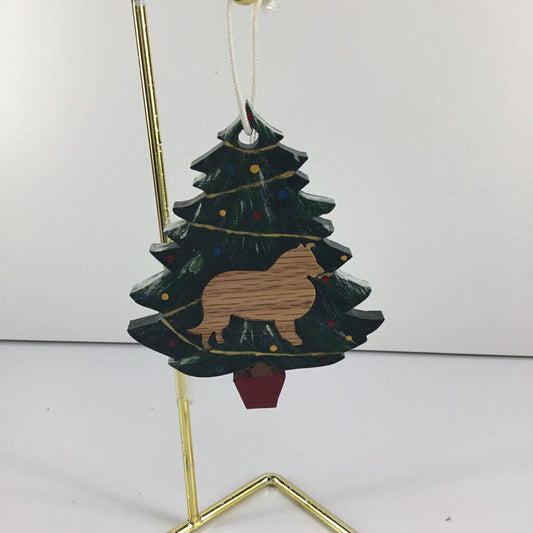 ORNAMENT CHRISTMAS TREE W DOG BREEDS COLLIE