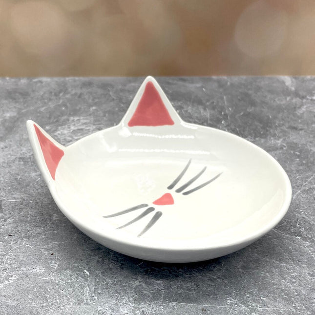 CAT DISH WHITE