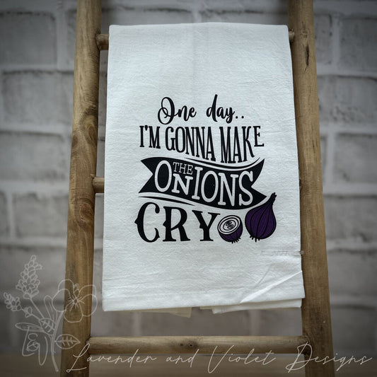 ONIONS FLOUR SACK DISHTOWEL