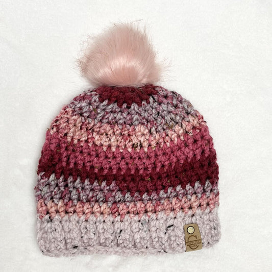 Pom Pom Hat - Rose Garden